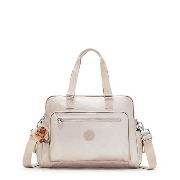 Kipling Alanna Klassieke Metallic Diaper Bag Tassen Beige | NL 1977VR